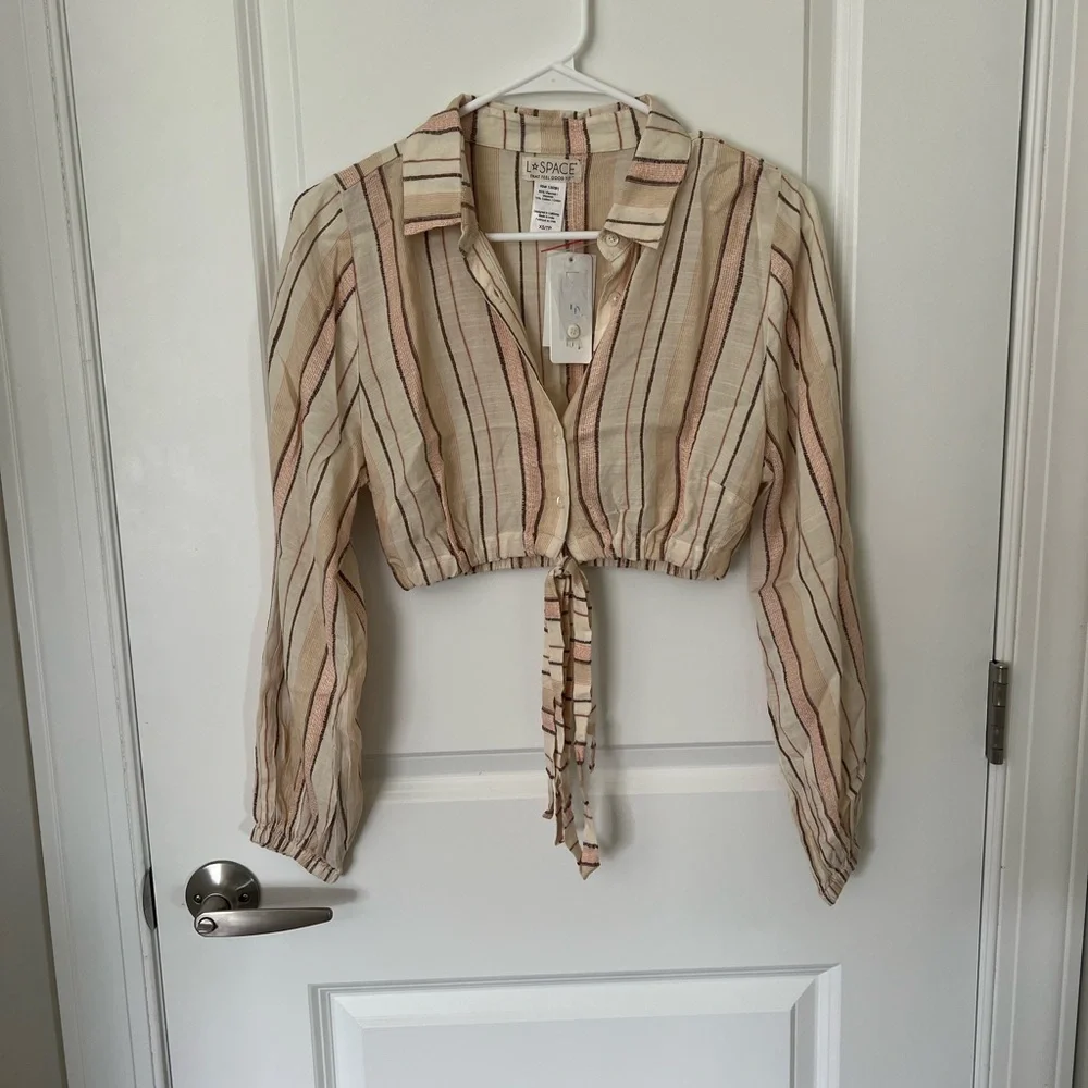 L Space Button Down Crop Top - Picture 4 of 6
